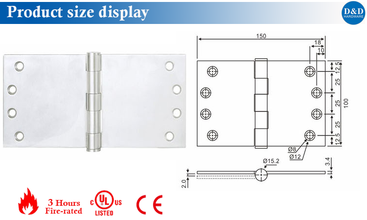 Tamanho do produto Display-D & D Hardware