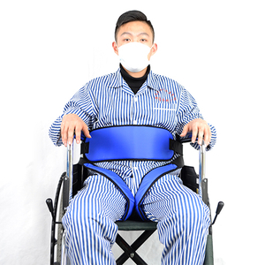 The wheelchair thigh type secure fixed ties a belt approximately