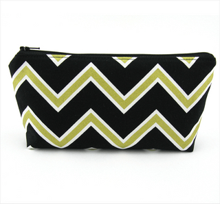 Metallic Gold Chevron Cosmetic Bag