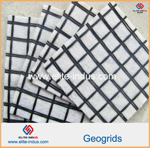 الألياف الزجاجية Geogrid مركب المموه