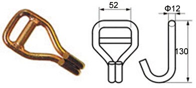 WH5005 2' ダブル J フック BS:5000KG/11000LBS - Dawson Group Ltd. - 中国メーカー、サプライヤー、工場
