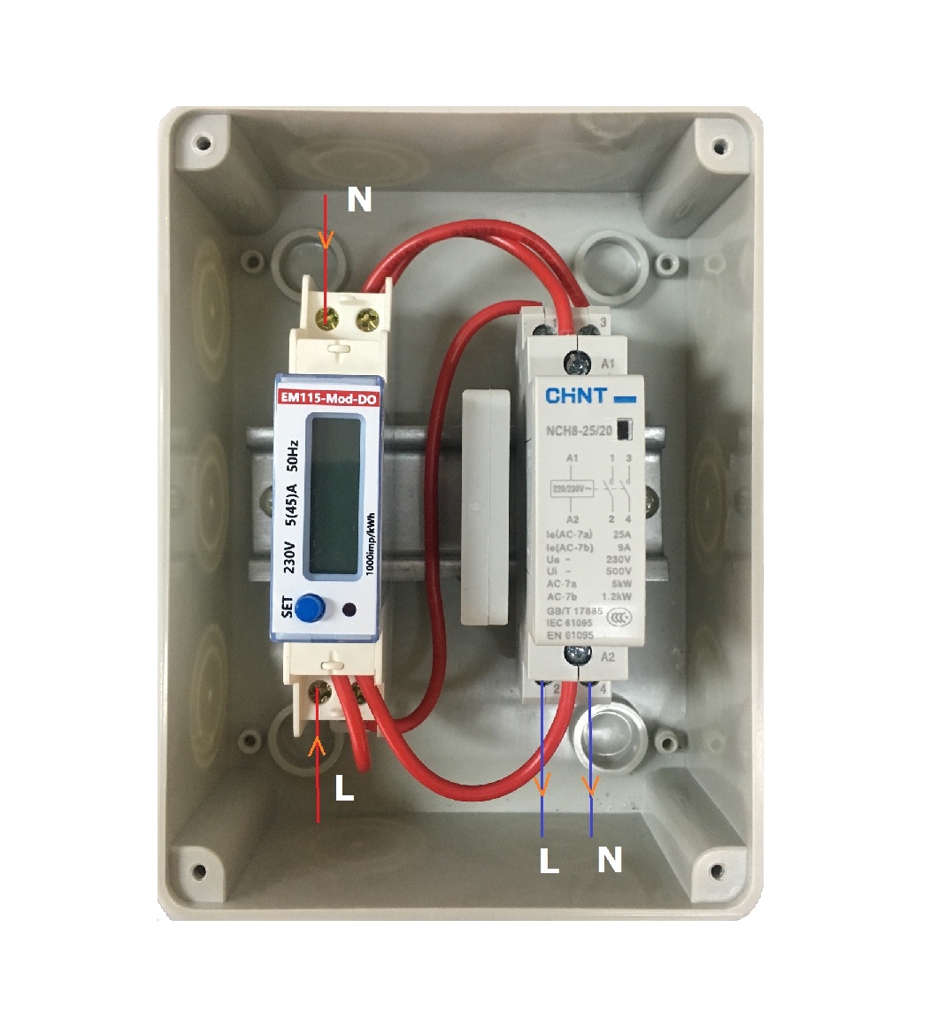 EM115-Mod-DO 230V 远程分合闸单相导轨式智能电度表