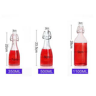 Glass Swing Top Beverage Bottle