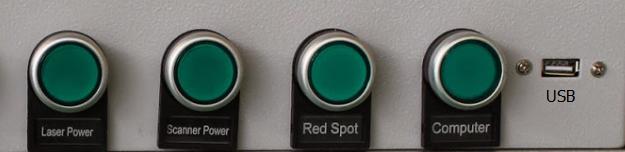 panel de control de la m&aacute;quina de la marca del laser