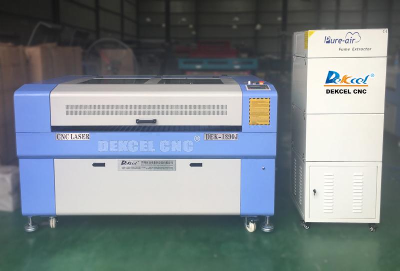 Cortador del laser del CNC con el extractor del humo