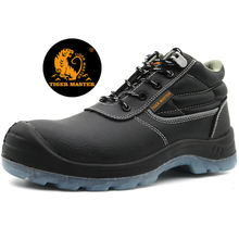 CE black leather TPU sole oil field safety shoes composite toe