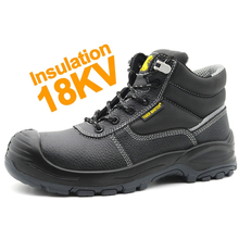 Insulative 18KV Oil Acid Resistant Anti Slip Electrical Safety Shoes Composite Toe
