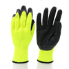 Anti Slip Oil Resistant Poly-cotton Liner Black Latex Safety Gloves To Work