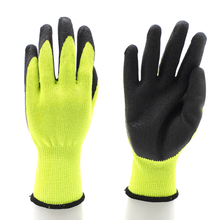 Custom Logo Black Latex Safety Work Gloves for Construction