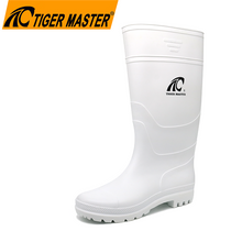 Waterproof White Non Safety Pvc Rain Boots for Food Industry