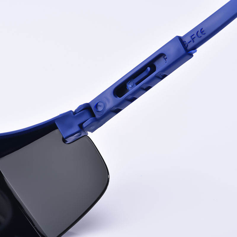 Anti Fog Anti Scratch Adjustable Legs Dark PC Lens Safety Glasses