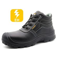 Black Leather PU Sole Insulation 18KV Electrician Safety Shoes with CE and ASTM