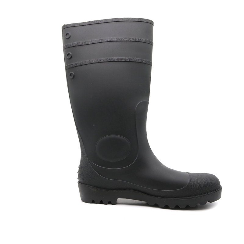 CE Anti Slip Steel Toe Mid Plate Pvc Safety Rain Boots