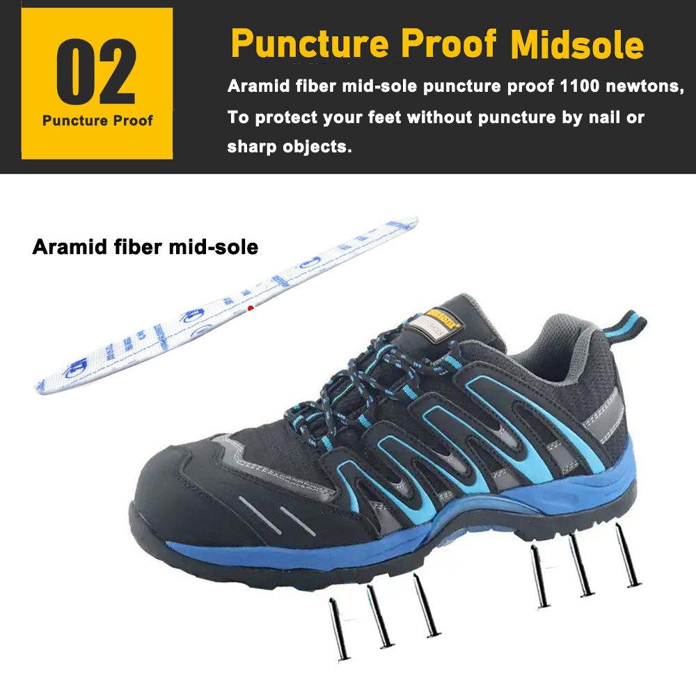 Fiberglass Toe Anti Puncture Hiking Safety Shoes