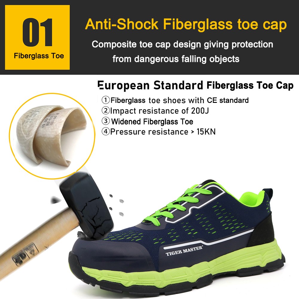 Hiking Sport Safety Shoes Men with Fiberglass Toe