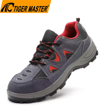 Steel toe anti puncture cheap price suede safety shoes for men