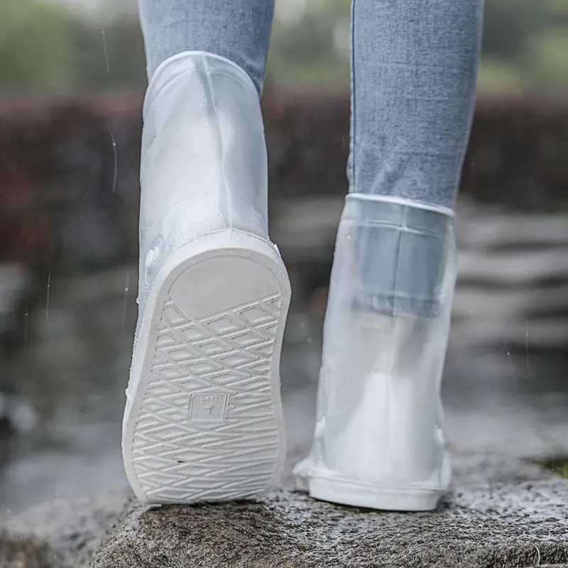 Waterproof Anti Slip Pink Fashion Rain Shoes Cover