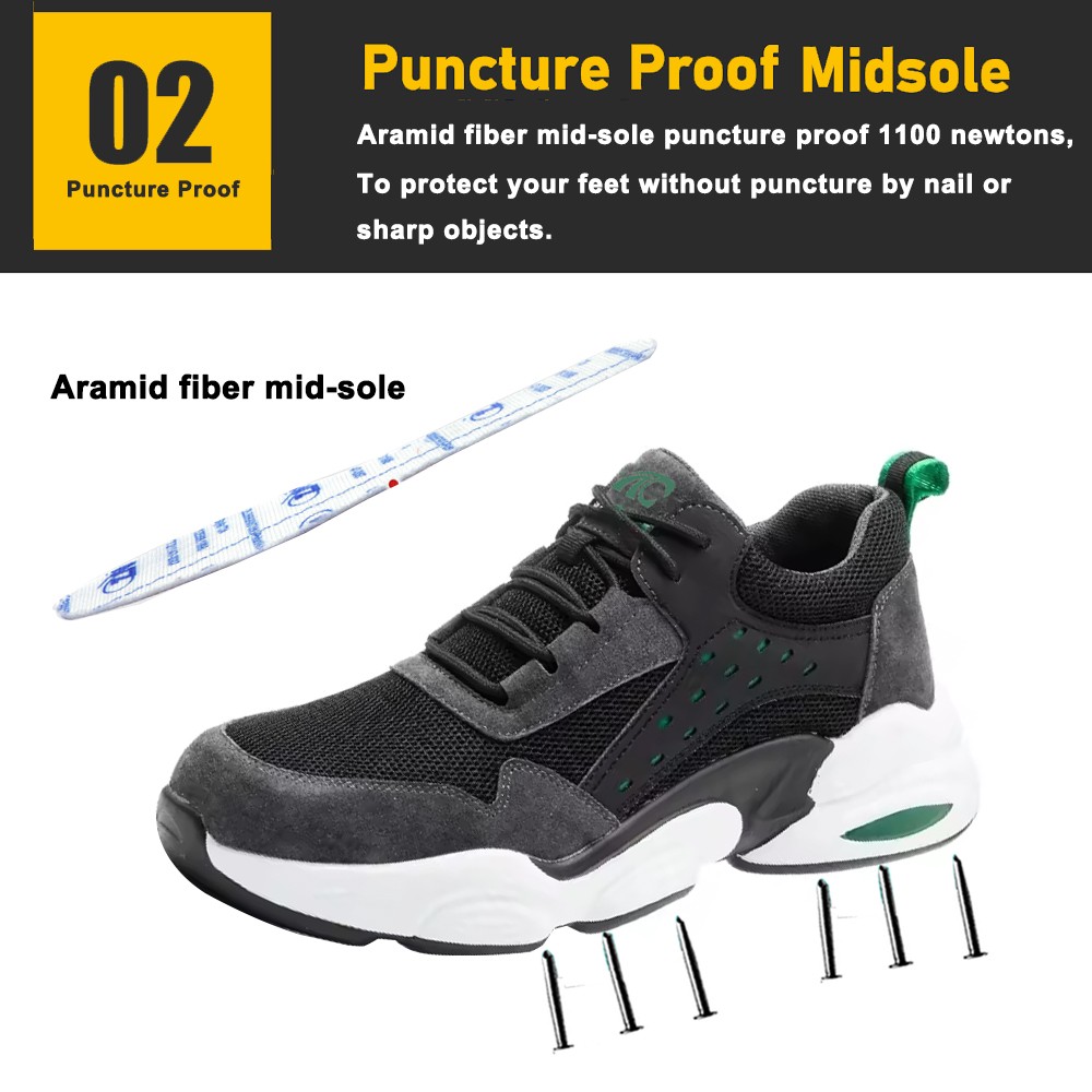 Steel Toe Anti Puncture Sport Type Safety Shoes for Man