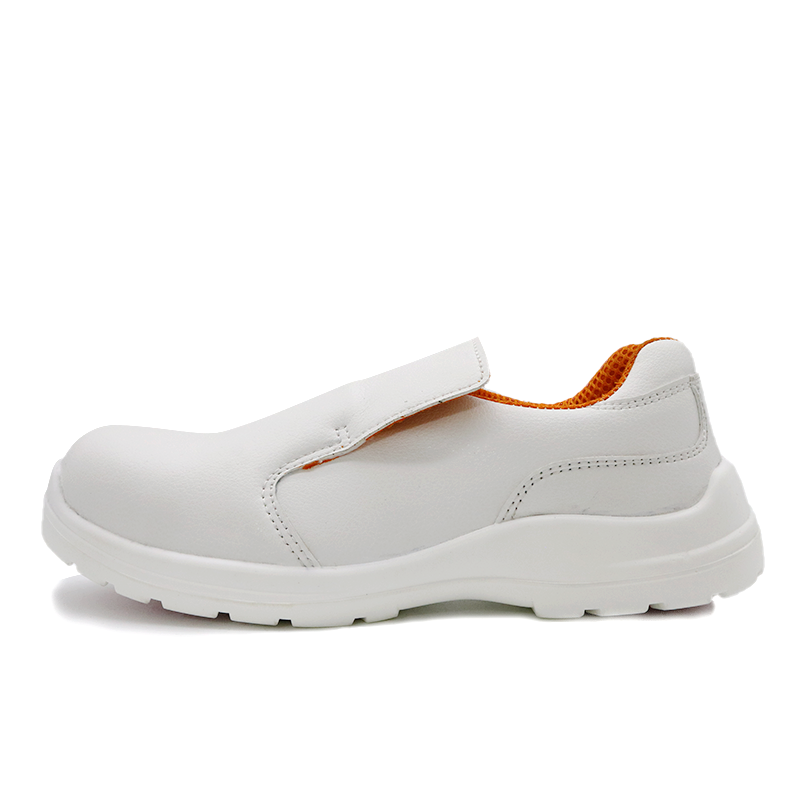 2024 New White Anti-skid Fiberglass Toe Kitchen Safety Shoes For Chef