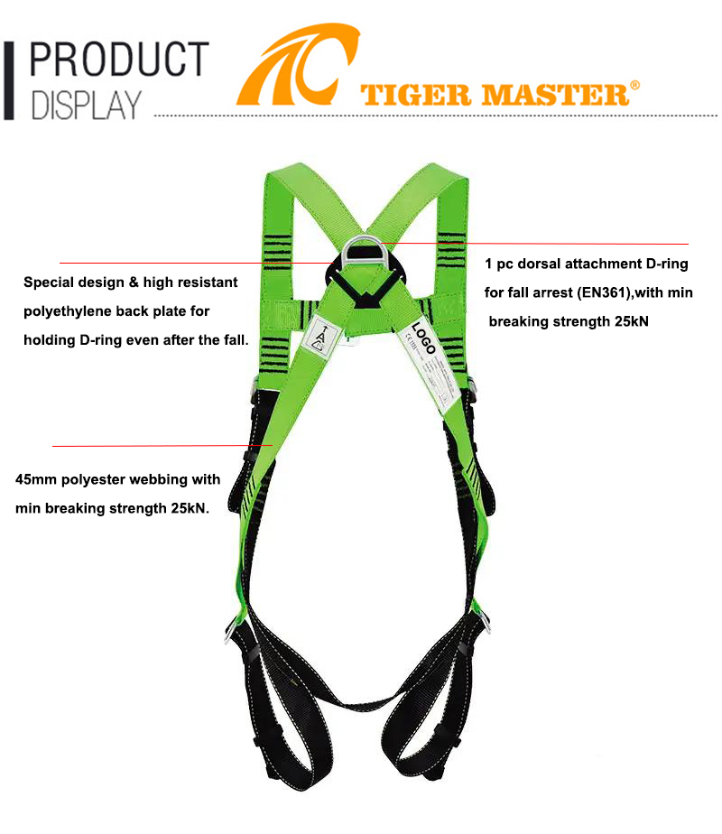 CE Certified Fall Protection Safety Full Body Harness for Climbing