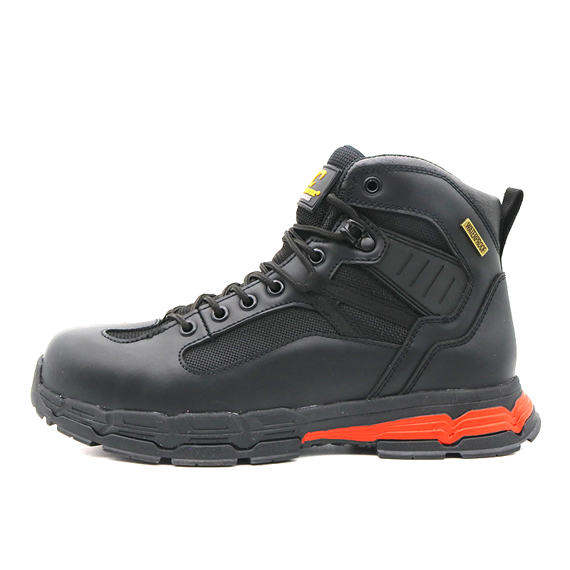 Black Puncture-proof Fiberglass Toe Safety Shoes Waterproof