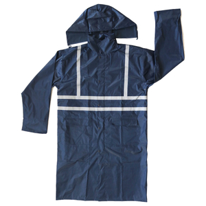 Waterproof Polyester Hi-vis Reflective Raincoat Jacket for industrial