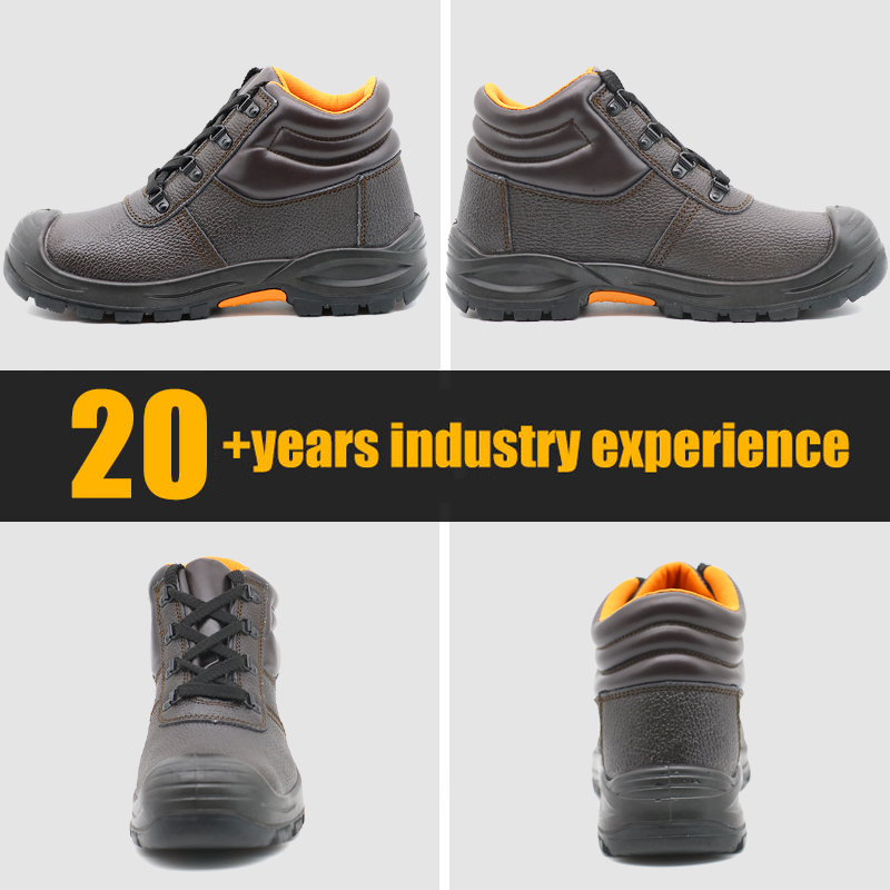 Steel Toe Leather Industrial Work Boots for Men