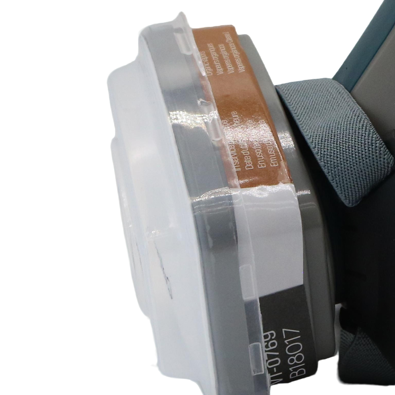 Silicone Half Face Respirator Gas Mask with Double Filter Cartridge