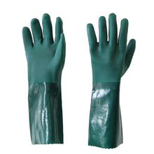 40CM Chemical Resistant Waterproof Green PVC Industrial Gloves