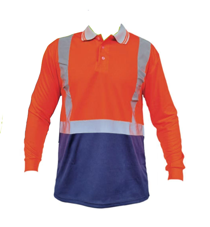 Long Sleeves Polyester High Visibility Reflective T-shirt for Workers