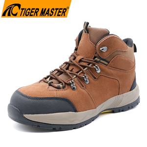 Anti-slip Steel Toe Hiking Safety Shoes Suede Leather