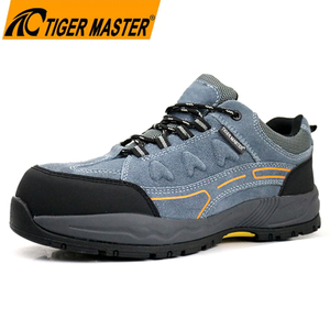 Blue Suede Hiking Sport Safety Shoes with Steel Toe