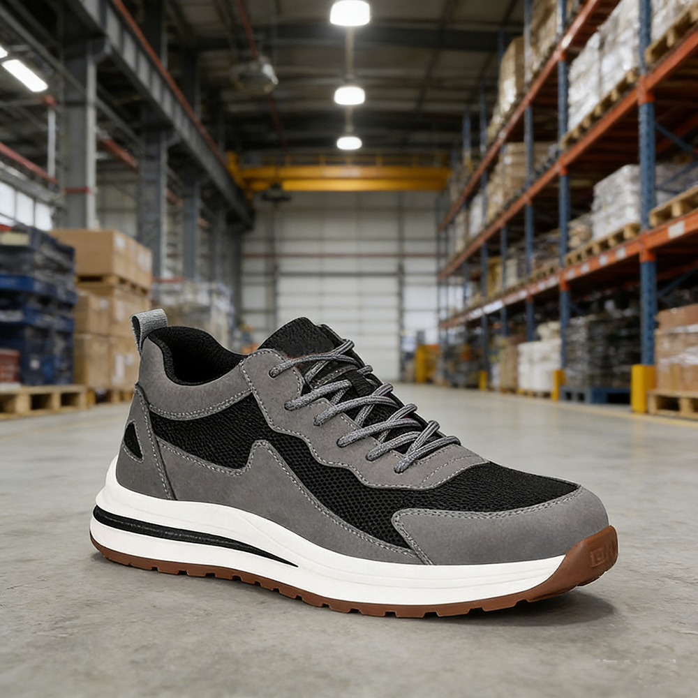 Anti-slip Steel Toe Warehouse Work Shoes for Men