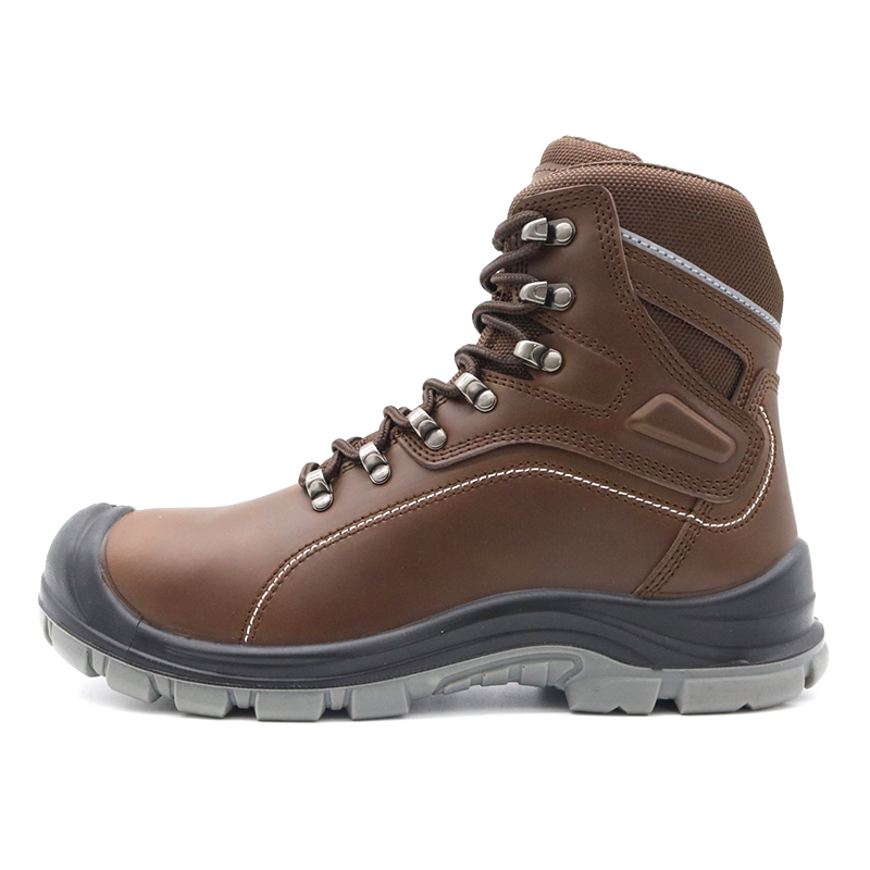 Genuine Leather Steel Toe High Quality Safety Boots for Industrial