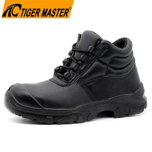 Metal Free Composite Toe Black Leather Safety Shoes for Men
