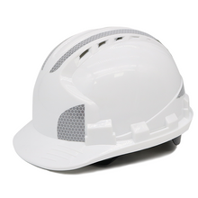 White HDPE Reflective Construction Engineer Safety Helmet