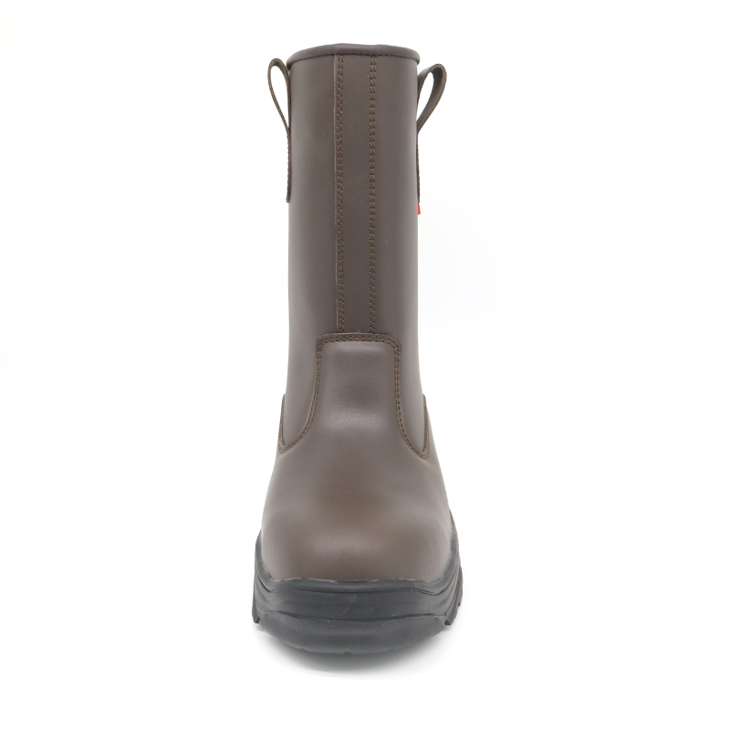 Brown Leather Fiberglass Toe Welding Safety Boots for Welders