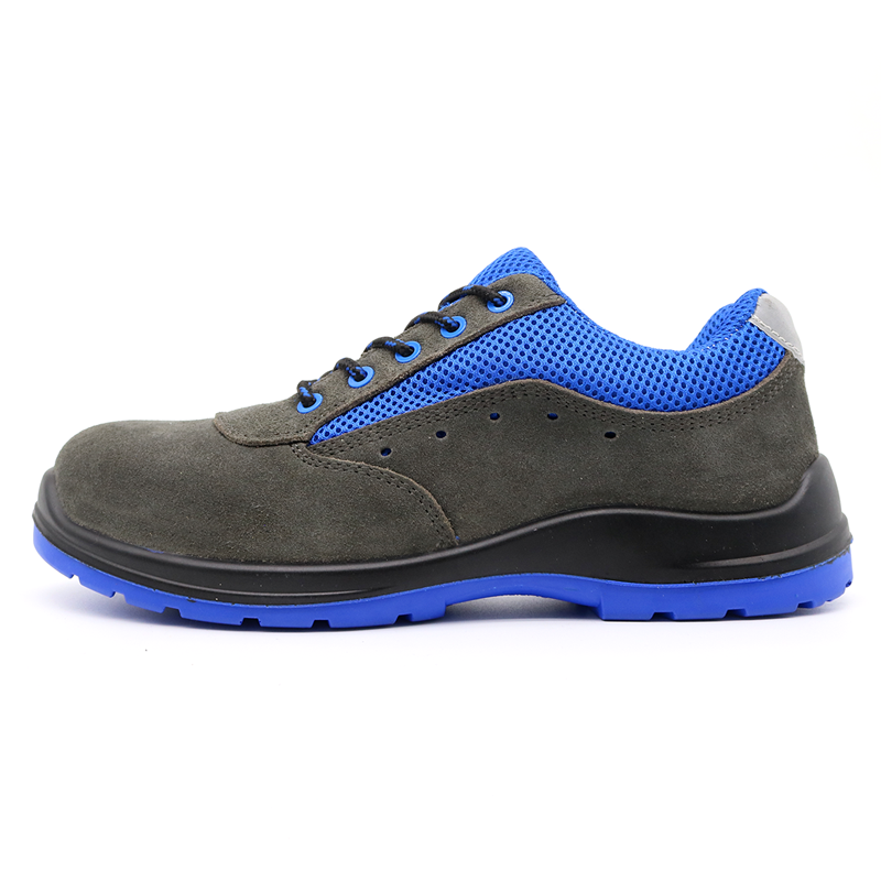 CE Fiberglass Toe Anti Static Grey Suede Safety Shoes