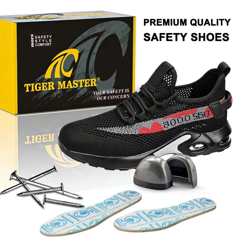 Air Cushion Steel Toe Breathable Summer Safety Shoes Men