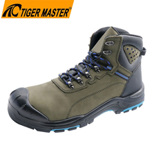 Steel Toe Prevent Puncture Nubuck Leather Safety Boots High Quality