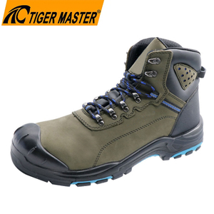 Steel Toe Prevent Puncture Nubuck Leather Safety Boots High Quality