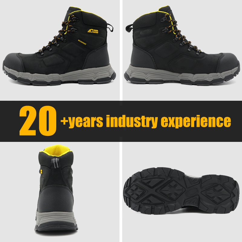 Genuine Leather Waterproof Oil Gas Industry Work Boots