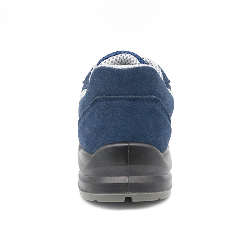 Fiberglass Toe Blue Suede Safety Shoes Sport Design