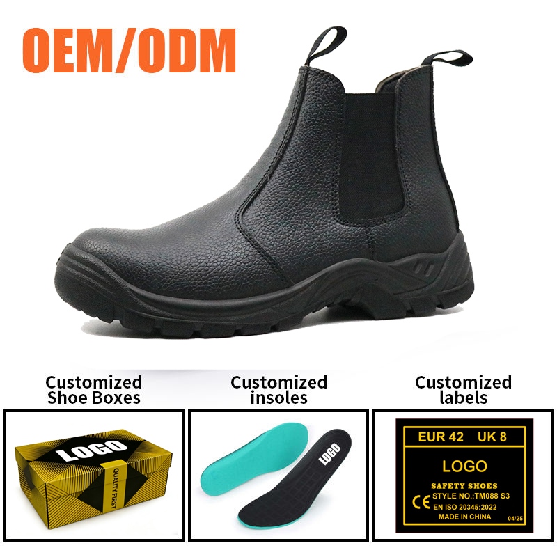 Steel Toe Construction Safety Footwear No Laces