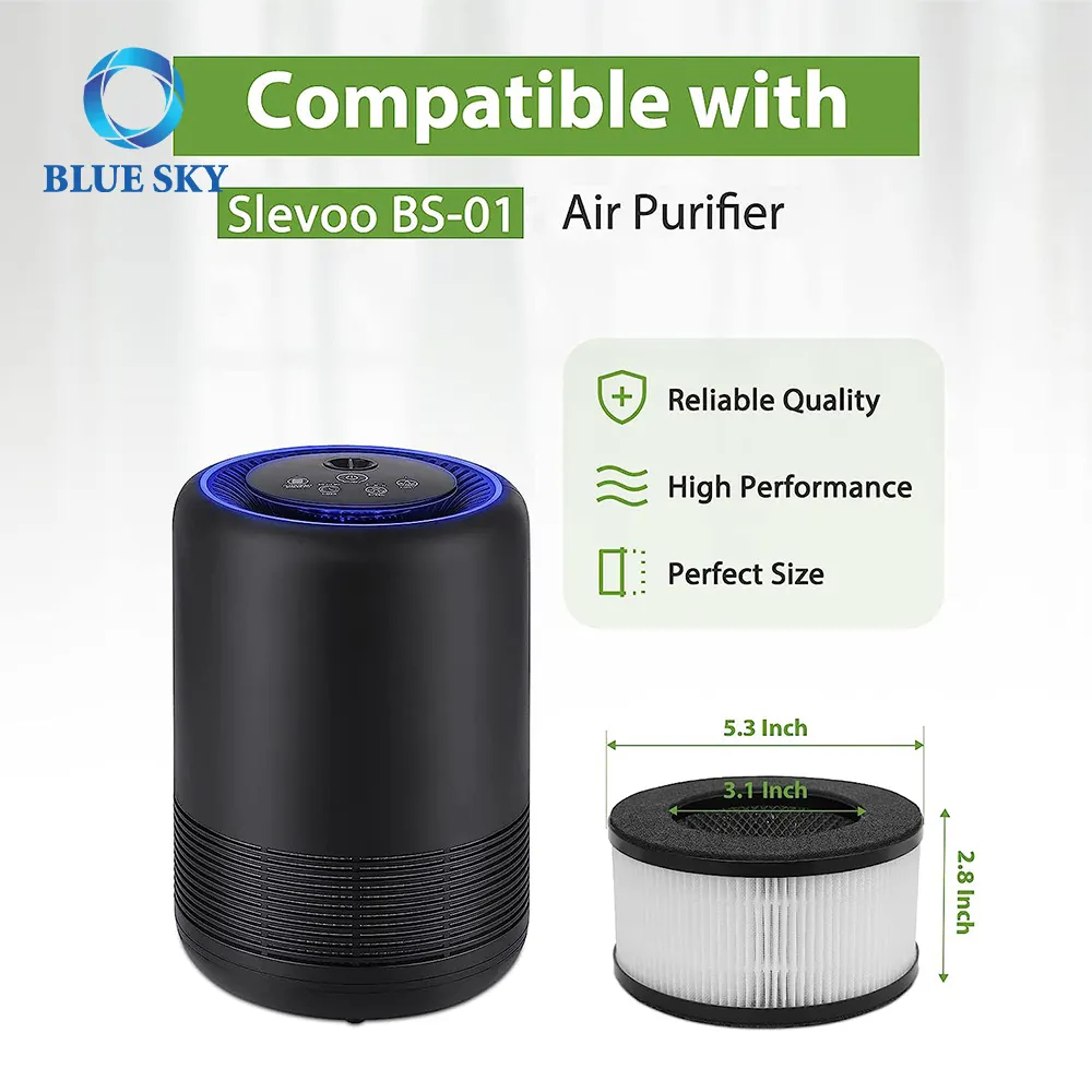 Filtro de repuesto BS-01 H13 True HEPA Compatible con purificador de aire Slevoo BS-01 parte BS01