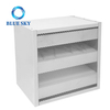 Caja de marco de aluminio de alta eficiencia con banco en V de 380x380x290mm, aire acondicionado de ventilación, filtro HEPA de flujo de aire laminar HVAC