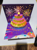 Factory Price 3D Pop-up Light Birthday Cards Blowable Happy Musical Cake with Music Cheers Sound Funny Popup for Kids Made Paper