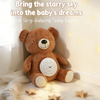 PP Cotton Bear Plush Toy Led Star Projector Night Light White Noise Sound Machine Lullaby Baby Sleeping Stuffed Toys