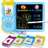 Talk Flash Cards Writing Tablet Girls 2 3 4 5 6 Year Drawing Toddler Learning Alphabet Number Speech Therapy Autism Sensory Toy