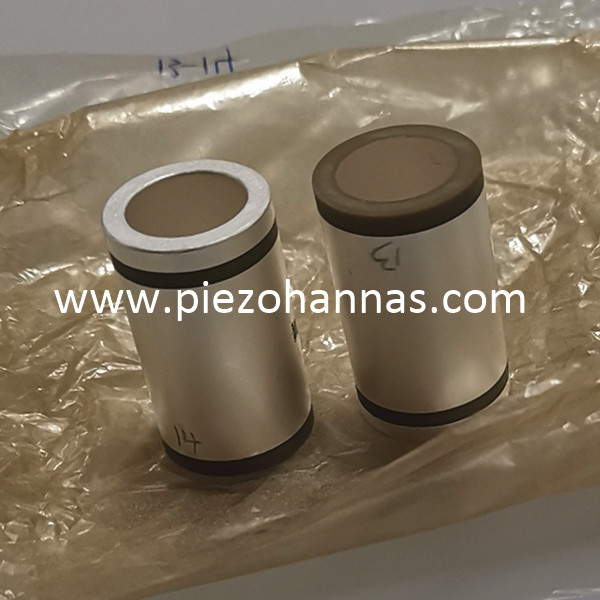 Transductor piezoeléctrico de tubo cerámico piezoeléctrico de material blando para ecosonda